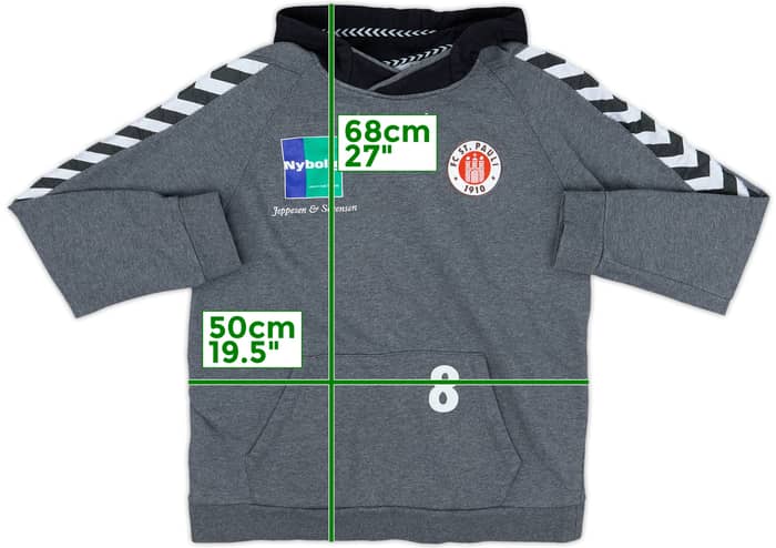 2014-15 St Pauli Hummel Player Issue Hooded Sweat Top #8 - 9/10 - (S)