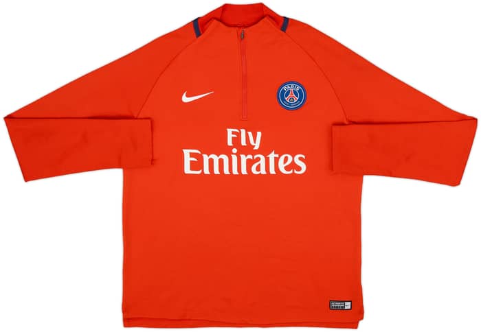 2017-18 Paris Saint-Germain Nike 1/4 Zip Drill Top - 9/10 - (XL.Boys)
