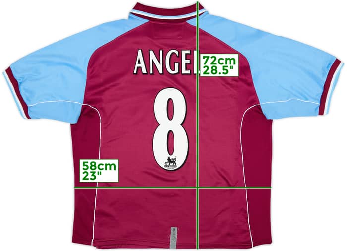 2000-01 Aston Villa Home Shirt Angel #8 - 8/10 - (L)