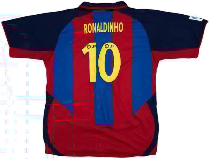 2003-04 Barcelona Home Shirt Ronaldinho #10 - 7/10 - (L)