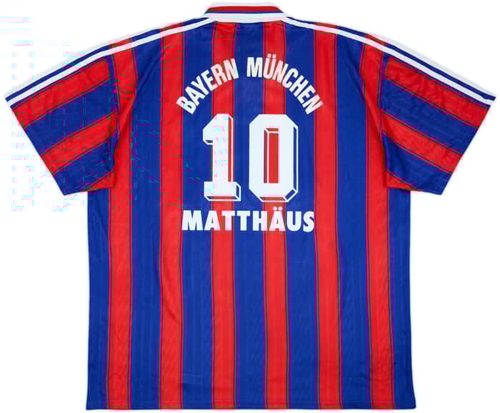 1995-97 Bayern Munich Home Shirt Matthaus #10 - 7/10 - (XXL)