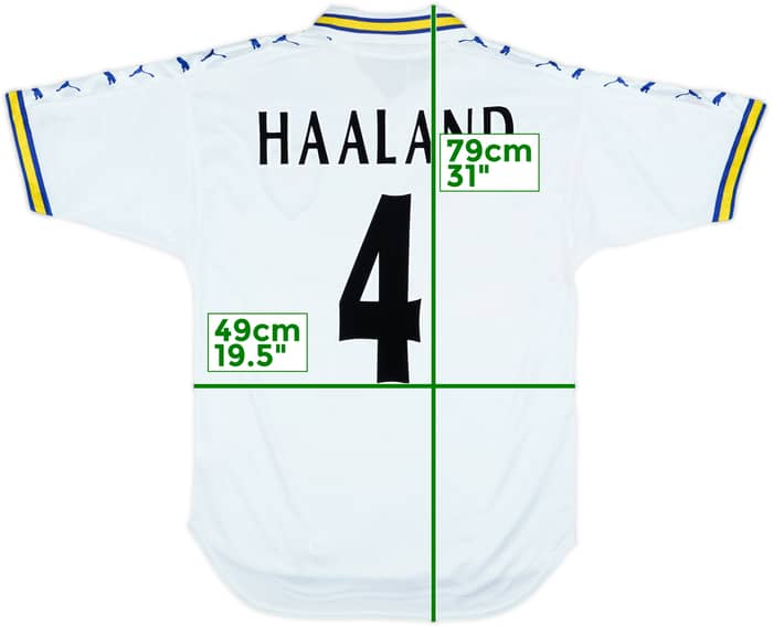 Camiseta de local del Leeds United 1998-00 Haaland #4 - 8/10 - (S)