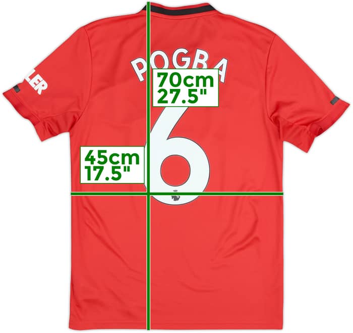 2019-20 Manchester United Home Shirt Pogba #6 - 6/10 - (S)