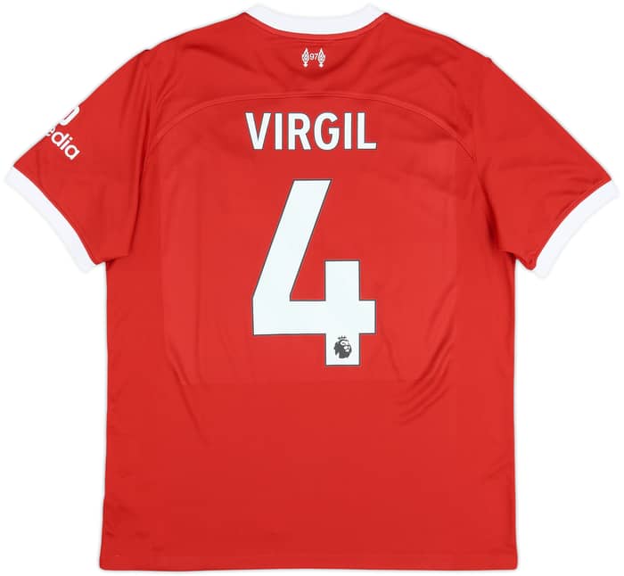 2023-24 Liverpool Home Shirt Virgil #4 - 10/10 - (L)