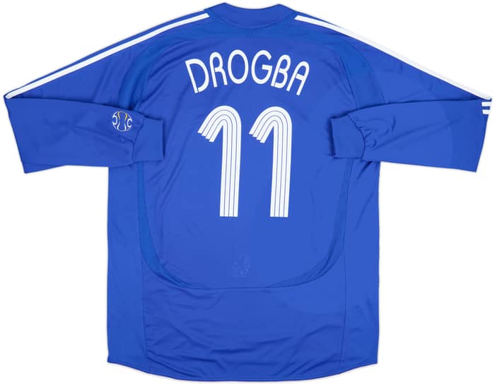 Camiseta de manga larga de local del Chelsea 2006-08 Drogba #11 - 7/10 - (XL)