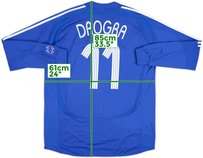 Camiseta de manga larga de local del Chelsea 2006-08 Drogba #11 - 7/10 - (XL)