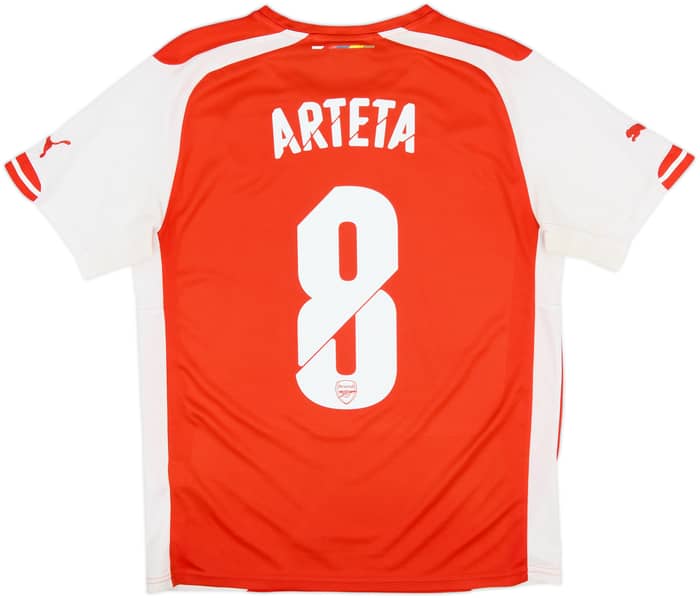 2014-15 Arsenal Home Shirt Arteta #8 - 7/10 - (M)