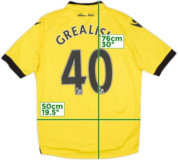 2015-16 Aston Villa Away Shirt Grealish #40 - 7/10 - (M)