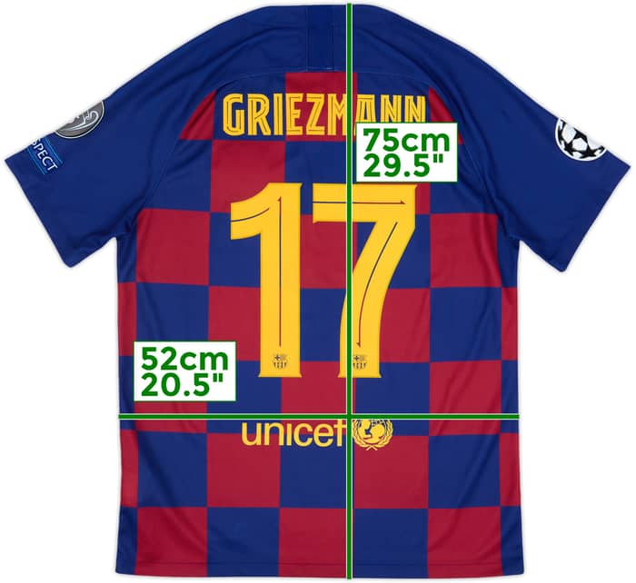 2019-20 Barcelona Home Shirt Griezmann #17 - 9/10 - (L)