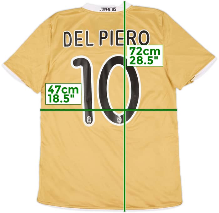 2008-09 Juventus Away Shirt Del Piero #10 - 8/10 - (M)