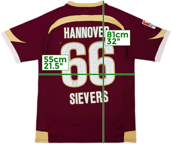 2010-11 Hannover 96 Home Shirt Sievers #66 - 5/10 - (XXL)