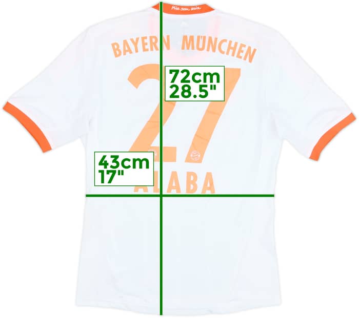 2012-13 Bayern Munich Away Shirt Alaba #27 - 7/10 - (S)