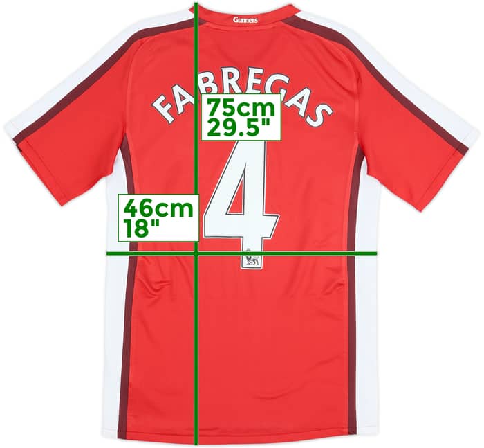 2008-10 Arsenal Home Shirt Fabregas #4 - 5/10 - (S)