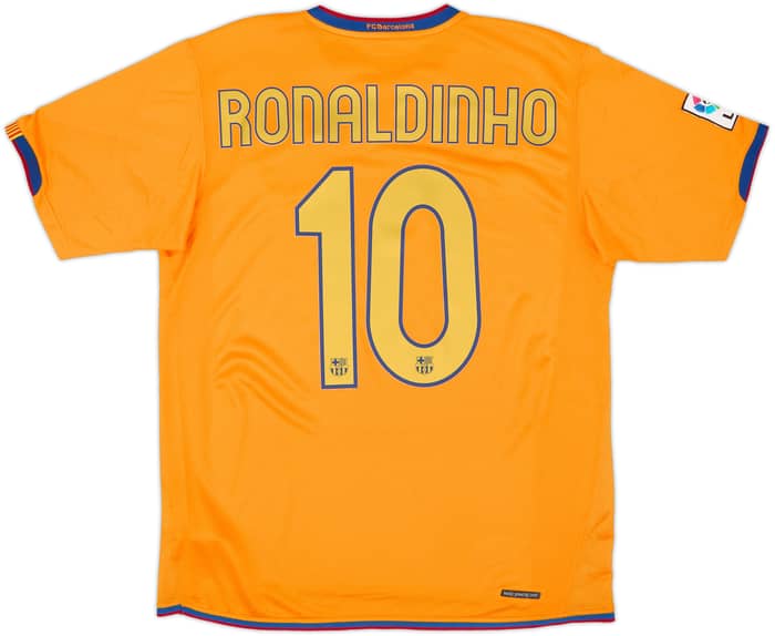 2006-08 Barcelona Away Shirt Ronaldinho #10 - 9/10 - (M)