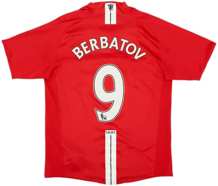 2007-09 Manchester United Home Shirt Berbatov #9 - 6/10 - (S)