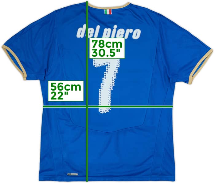 2007-08 Italy Home Shirt Del Piero #7 - 5/10 - (L)
