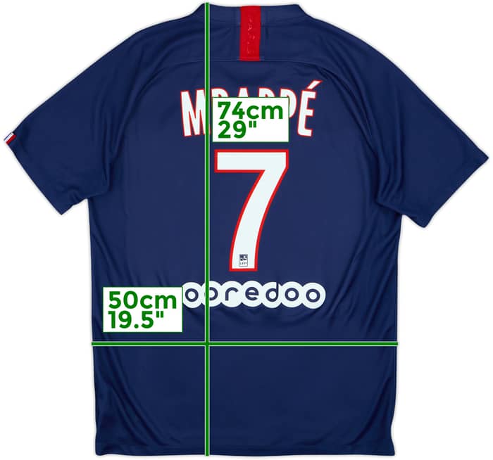 2019-20 Paris Saint-Germain Camiseta de local Mbappe #7 - 7/10 - (L)