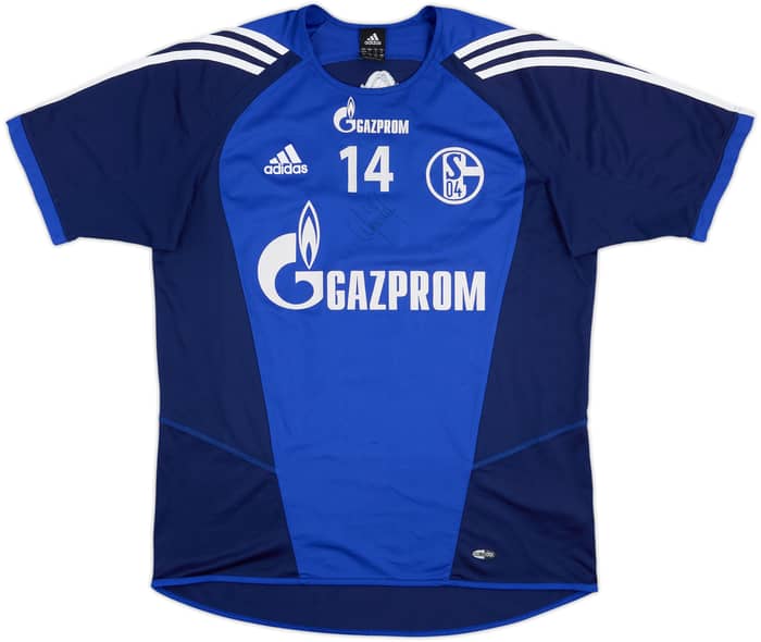 Camiseta de entrenamiento adidas Versión jugador firmada del Schalke 2004-05 #14 - 6/10 - (L/XL)