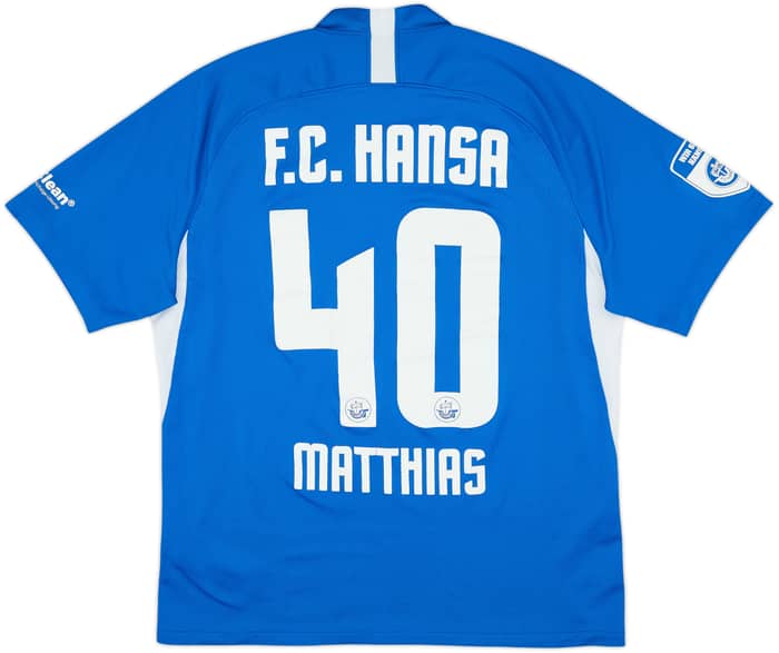 2021-22 Hansa Rostock Home Shirt Matthias #40 - 6/10 - (XL)