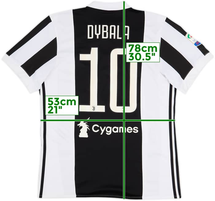 2017-18 Juventus Home Shirt Dybala #10 - 7/10 - (L)
