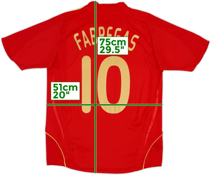 2007-09 España Local Camiseta Fabregas #10 - 8/10 - (M)