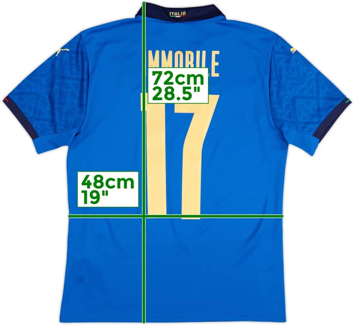 2020-21 Italy Home Shirt Immobile #17 - 9/10 - (M)