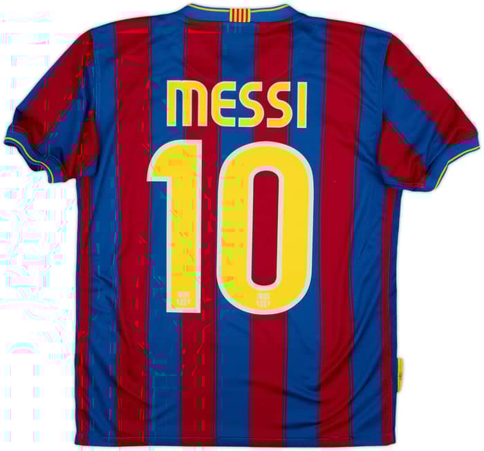 2009-10 Barcelona Home Shirt Messi #10 - 6/10 - (XL.Boys)
