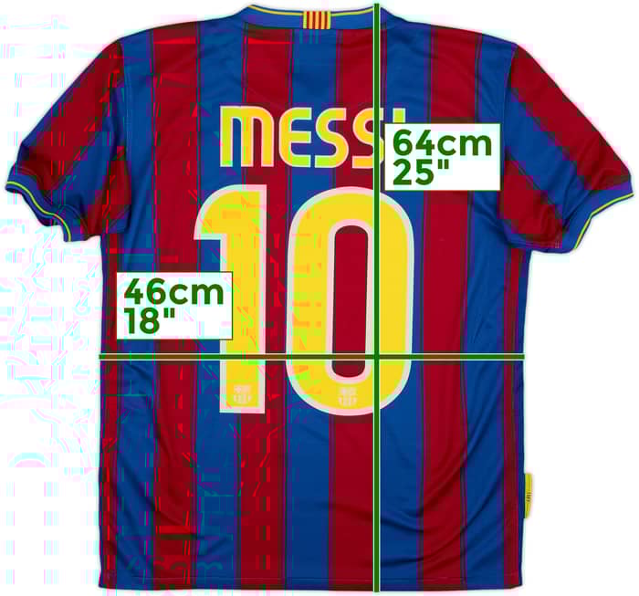 2009-10 Barcelona Home Shirt Messi #10 - 6/10 - (XL.Boys)