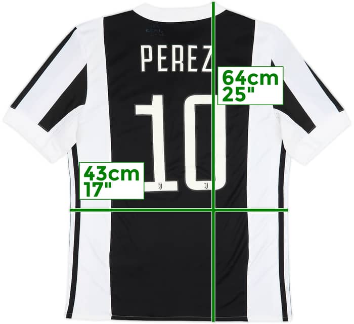 2017-18 Juventus Home Shirt Perez #10 - 6/10 - (L.Boys)