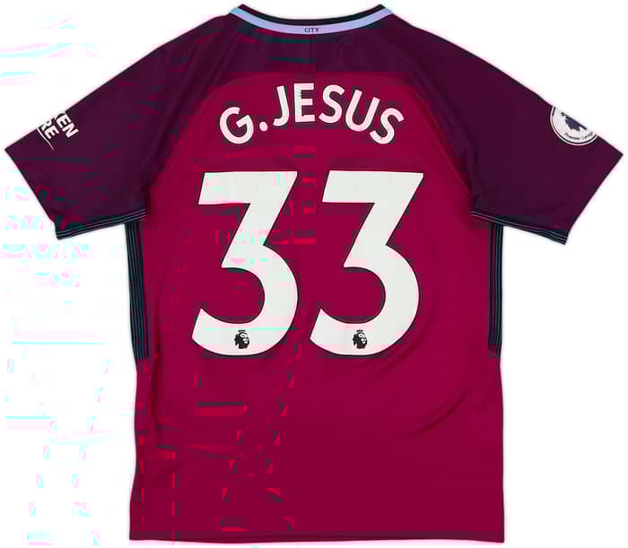 2017-18 Manchester City Away Shirt G.Jesus #33 - 6/10 - (XL.Boys)
