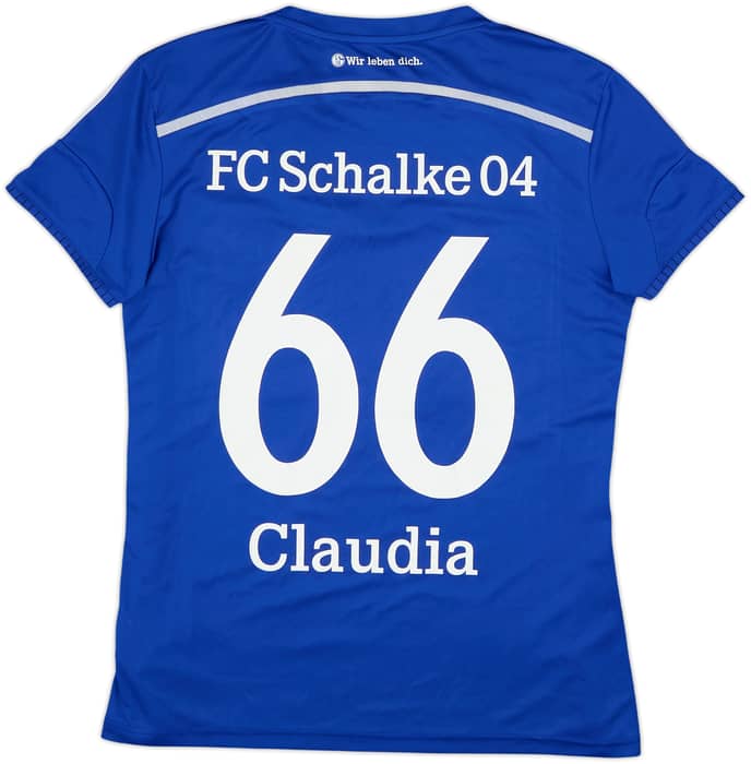 2014-16 Schalke Home Shirt Claudia #66 - 8/10 - (Women's XL)