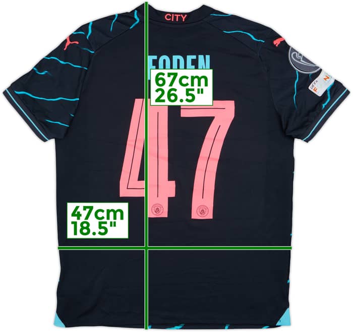 2023-24 Manchester City Third Shirt Foden #47 - 7/10 - (XL.Boys)