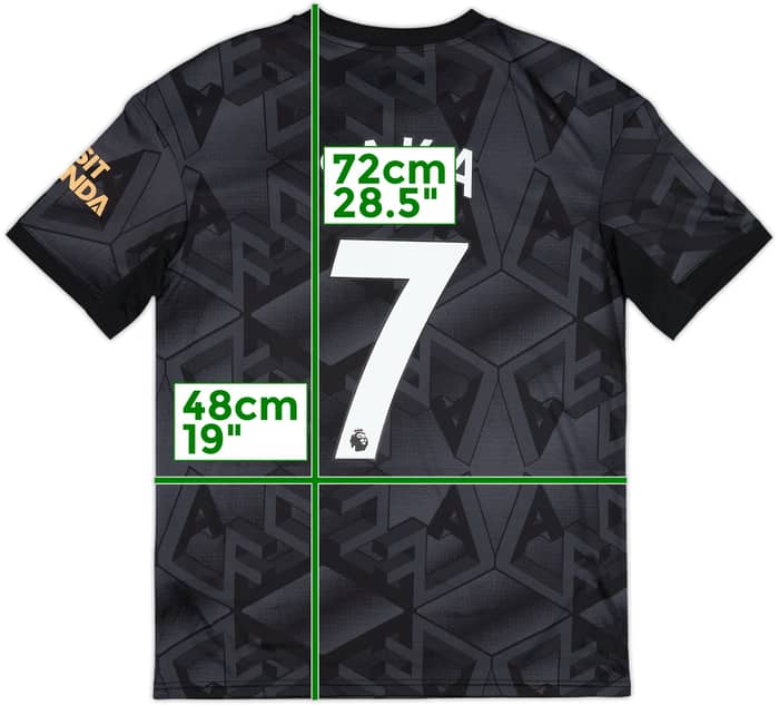 2022-23 Arsenal Away Shirt Saka #7 - 8/10 - (XL.Boys)