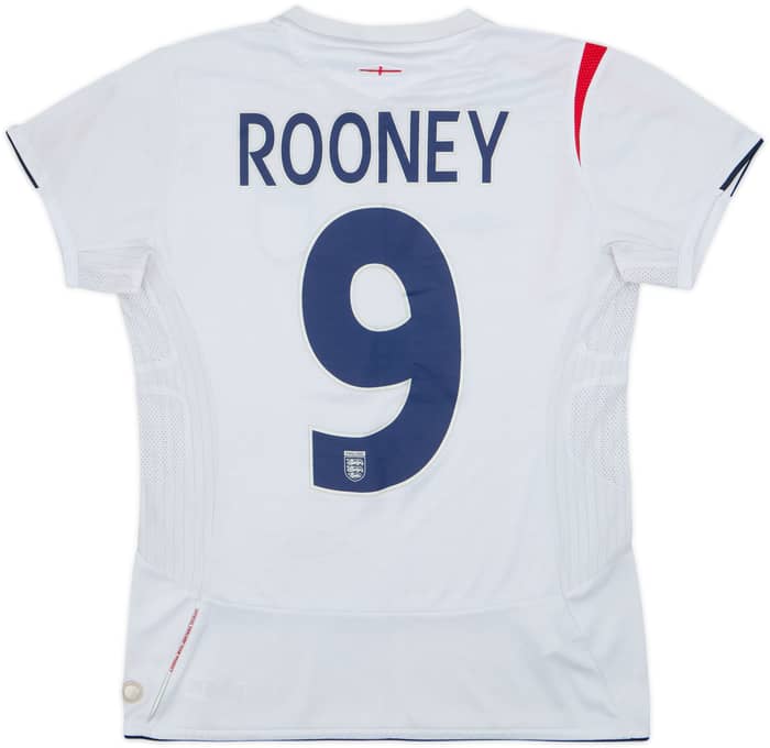2005-07 England Home Shirt Rooney #9 - 5/10 - (Women's S)