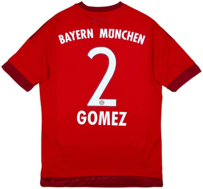 Camiseta de local del Bayern Munich 2015-16 Gomez #2 - 7/10 - (XL Niños)