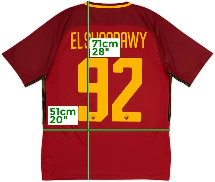 2016-17 Roma Home Shirt El Shaarawy #92 - 9/10 - (M)