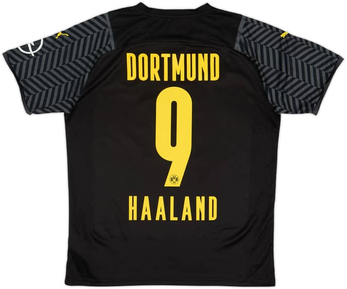 Camiseta de visitante del Borussia Dortmund 2021-22 Haaland #9 - 6/10 - (L)