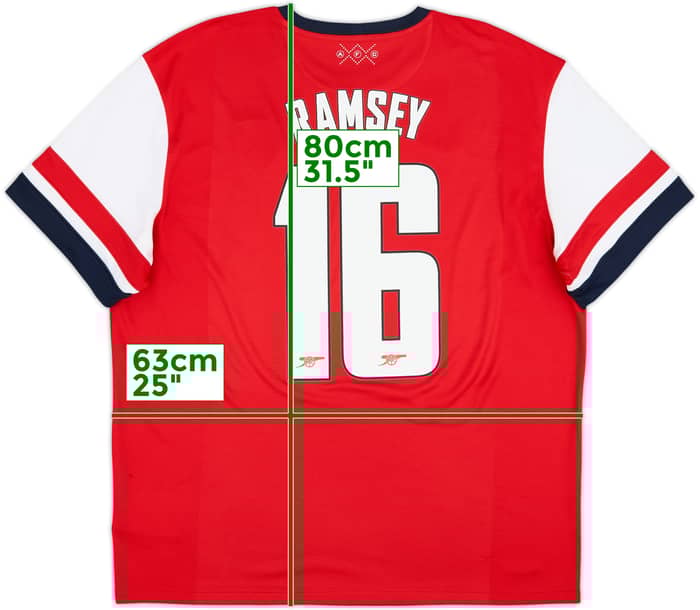 2012-14 Arsenal Home Shirt Ramsey #16 - 6/10 - (XXL)