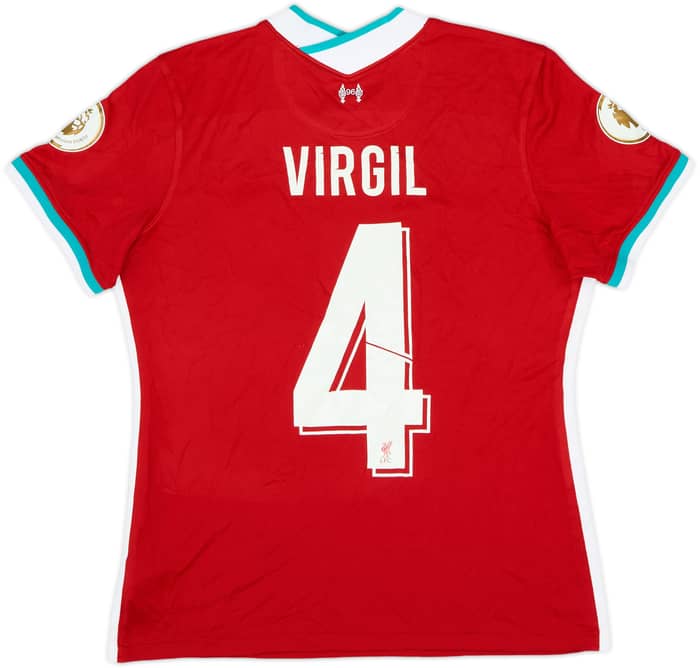2020-21 Liverpool Home Shirt Virgil #4 - 9/10 - (Women's L)