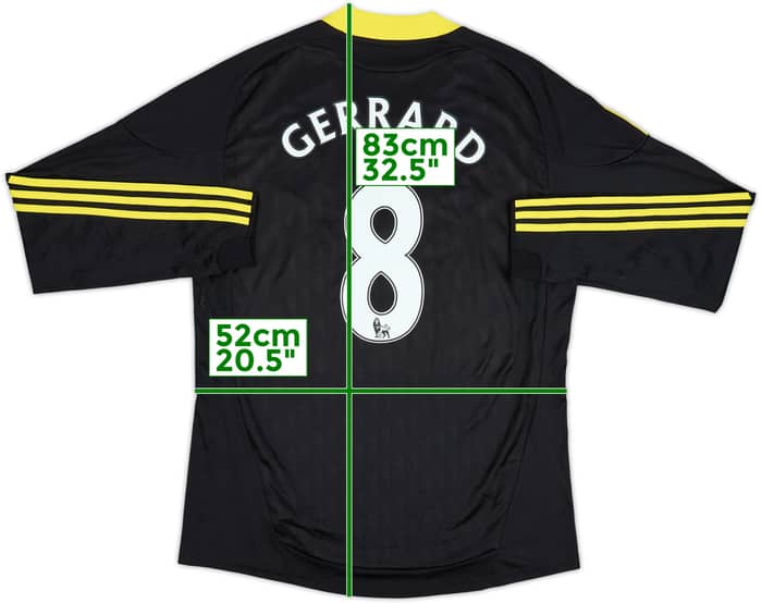 2010-11 Liverpool Third L/S Shirt Gerrard #8 - 5/10 - (L)