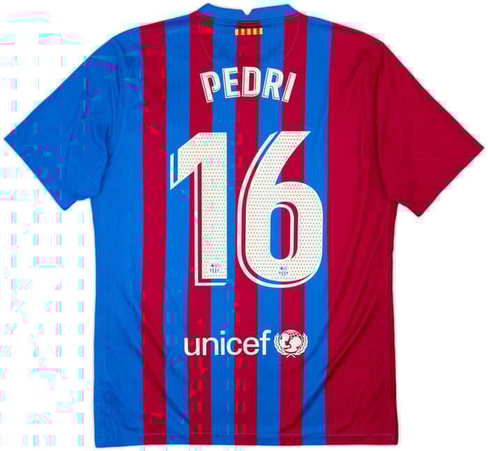 2021-22 Barcelona Home Shirt Pedri #16 - 8/10 - (M)