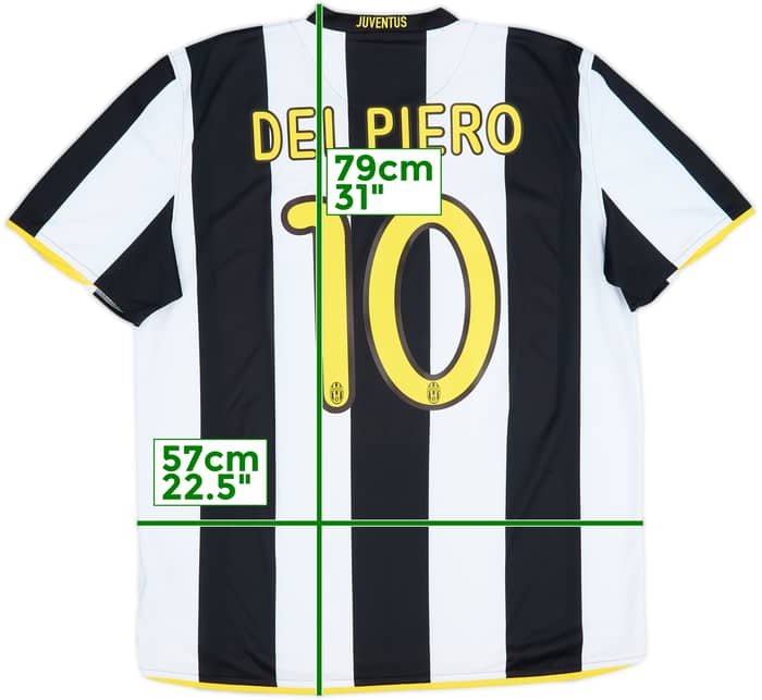 2008-09 Juventus Home Shirt Del Piero #10 - 8/10 - (XL)