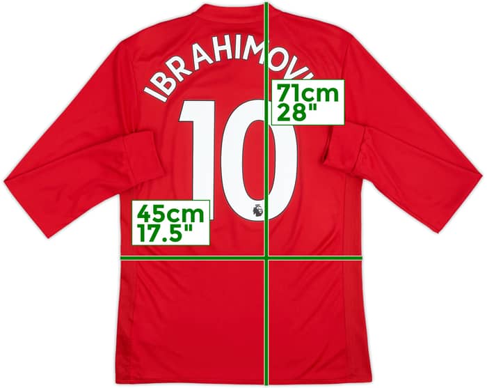 Camiseta de local de manga larga del Manchester United 2017-18 Ibrahimovic #10 - 10/10 - (S)