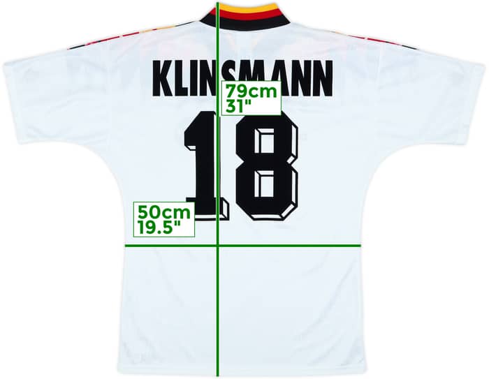1994-96 Germany Home Shirt Klinsmann #18 - 8/10 - (M)