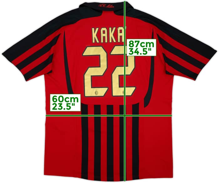 2007-08 AC Milan Home Shirt Kaka #22 - 5/10 - (XL)