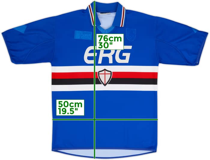 Camiseta de local de la Sampdoria 2003-04 #9 - 4/10 - (S)