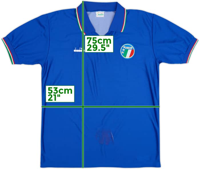 1986-91 Italia Camiseta Local - 5/10 - (XL)