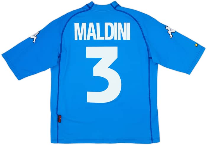 2000-01 Italy Home Shirt Maldini #3 - 10/10 - (M)