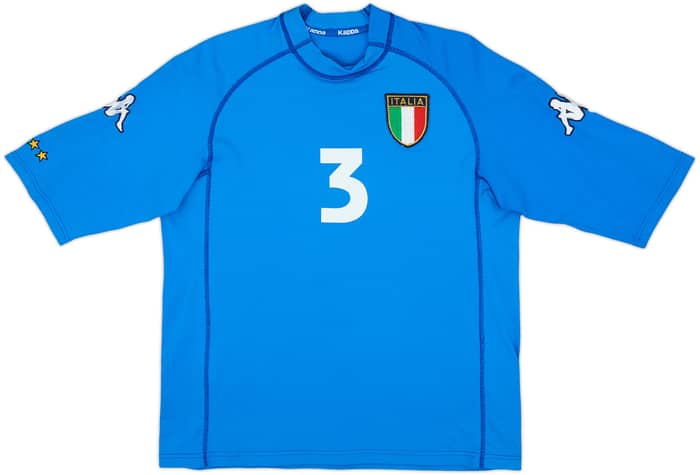 2000-01 Italy Home Shirt Maldini #3 - 10/10 - (M)