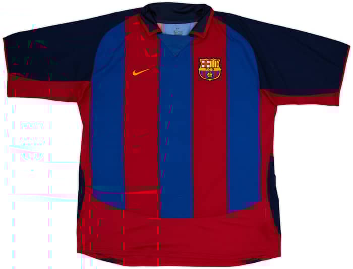 2003-04 Barcelona Home Shirt Ronaldinho #10 - 8/10 - (XL)
